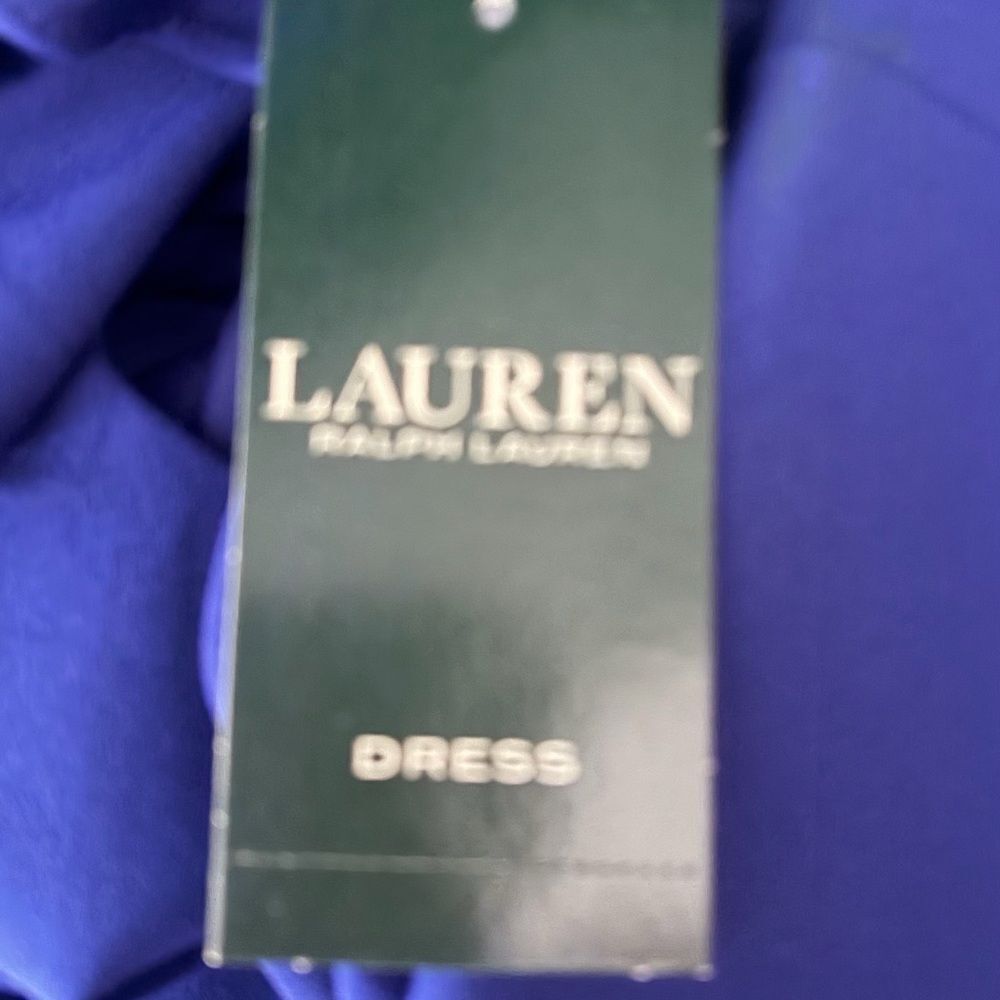 New with tag Ralph Lauren Royal Blue Ruffle Sleeve Mini Dress size 4. - Picture 10 of 11